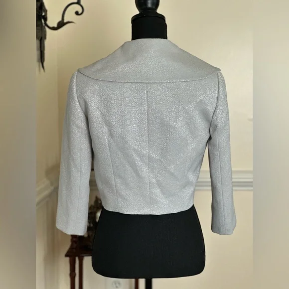 Tahari Women's Silver and Grey Suit Jacket